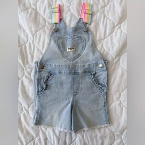 OshKosh B'gosh Denim Overalls with Rainbow Straps